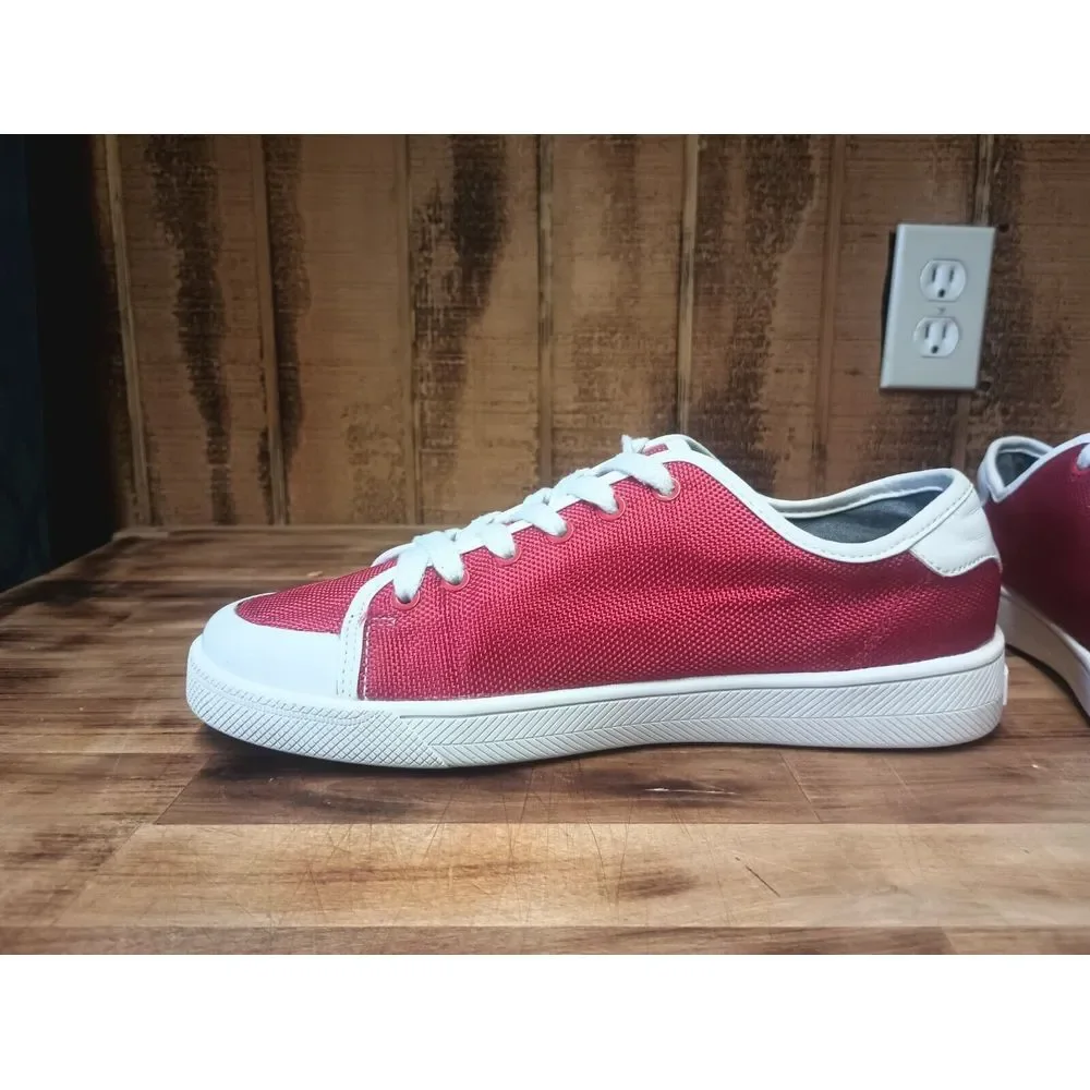 Tommy Hilfiger TWSPRUCE3‎ Womens Sneaker- Red and White Canvas 8M Lace Up